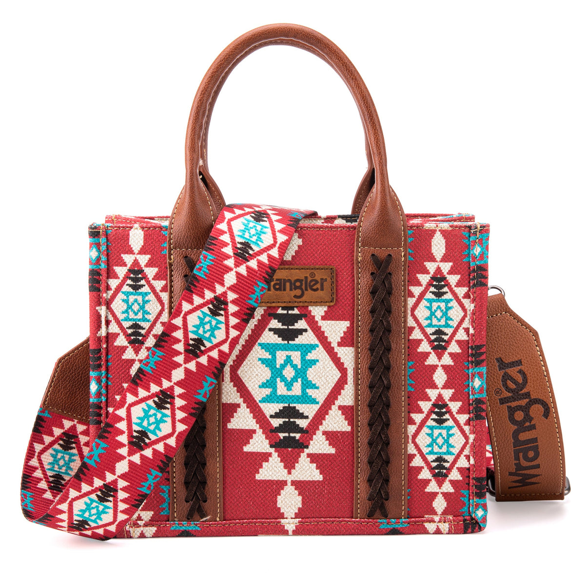 Wrangler Southwest Print Tote - Burgundy (WG2203-8120SBDY)