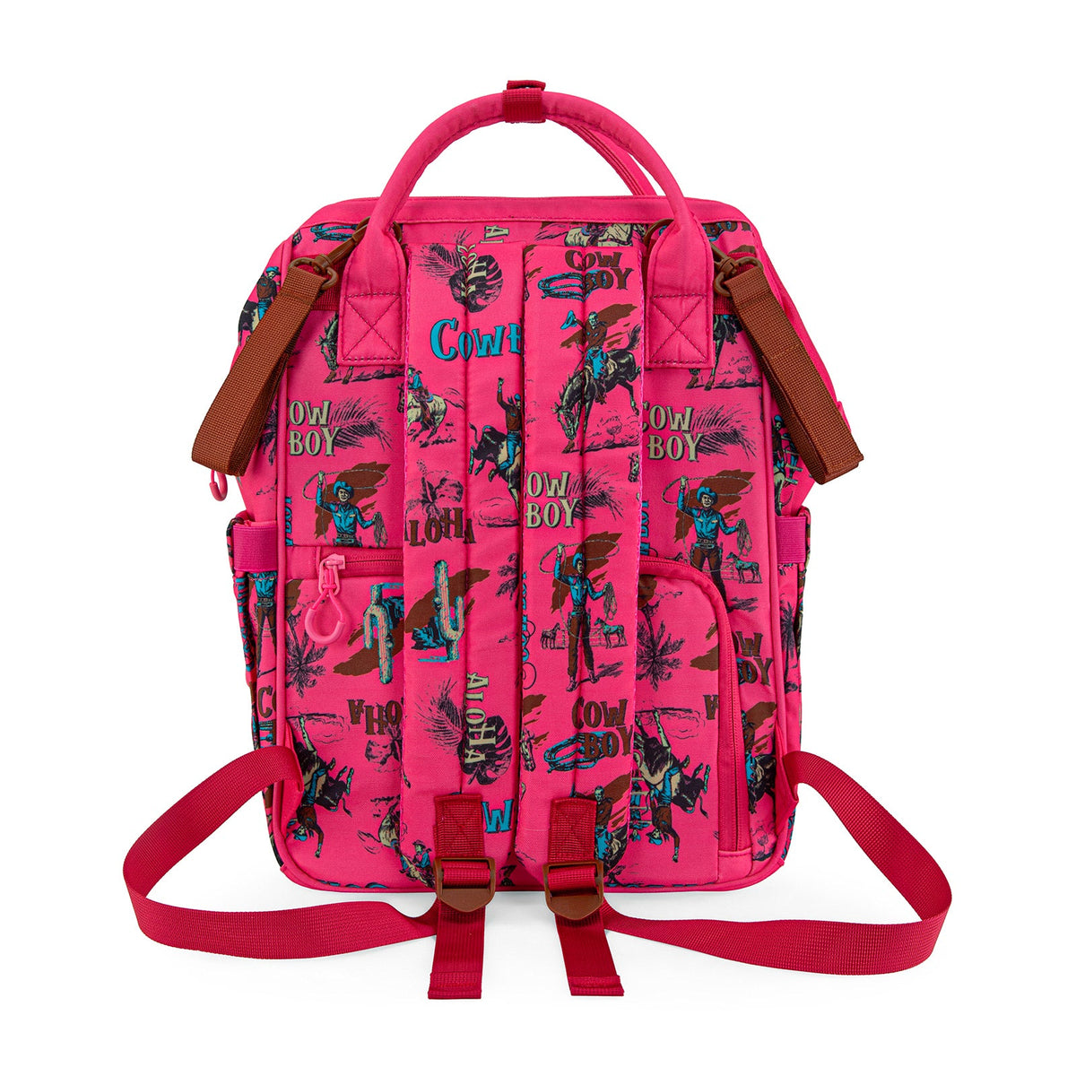 Wrangler Cowboy Printed Callie Backpack - Dark Pink (WG2204-91102DPK)