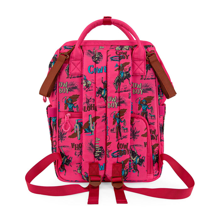 Wrangler Cowboy Printed Callie Backpack - Dark Pink (WG2204-91102DPK)