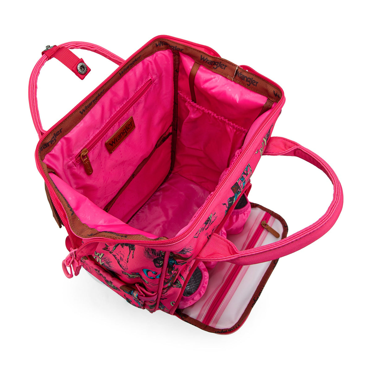 Wrangler Cowboy Printed Callie Backpack - Dark Pink (WG2204-91102DPK)