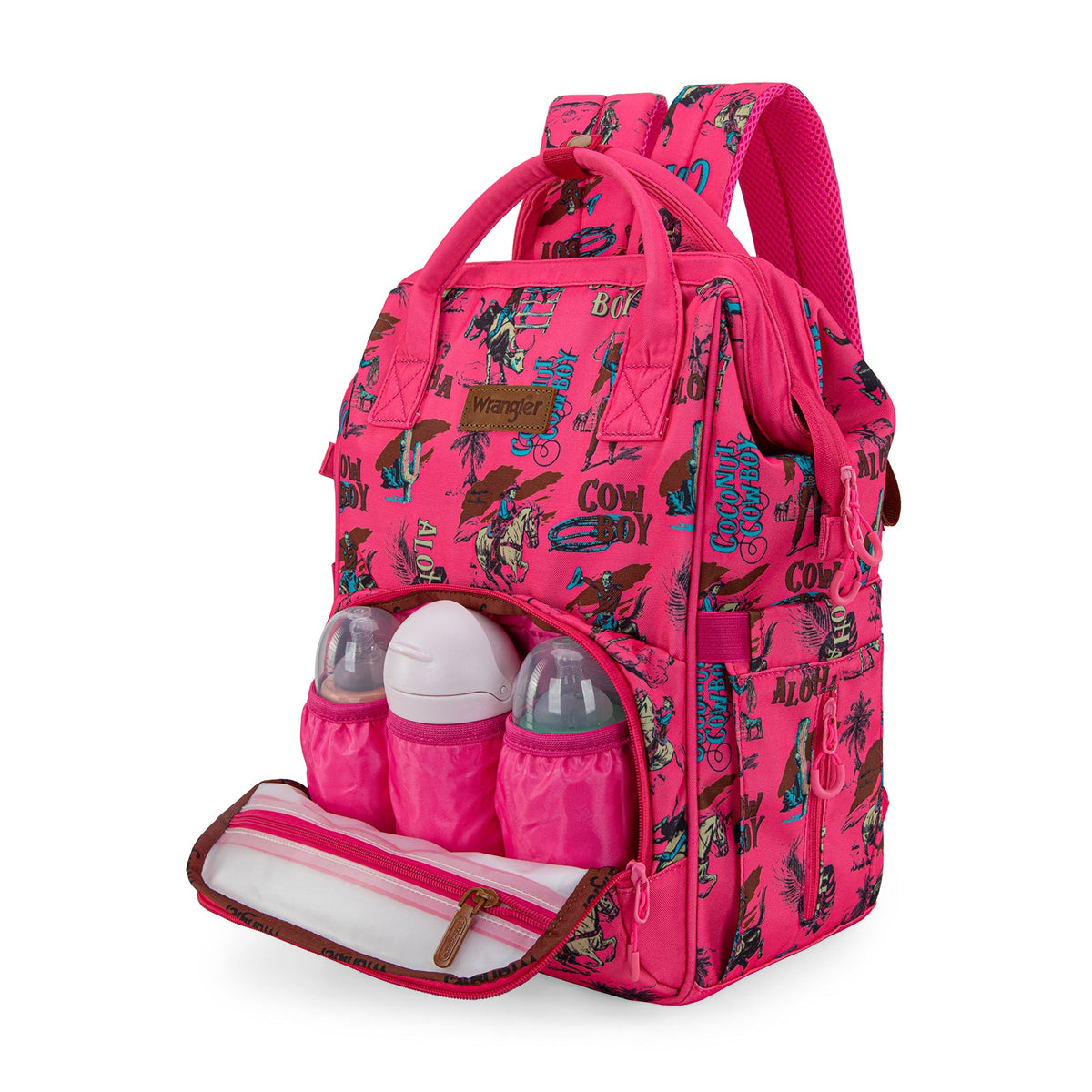 Wrangler Cowboy Printed Callie Backpack - Dark Pink (WG2204-91102DPK)