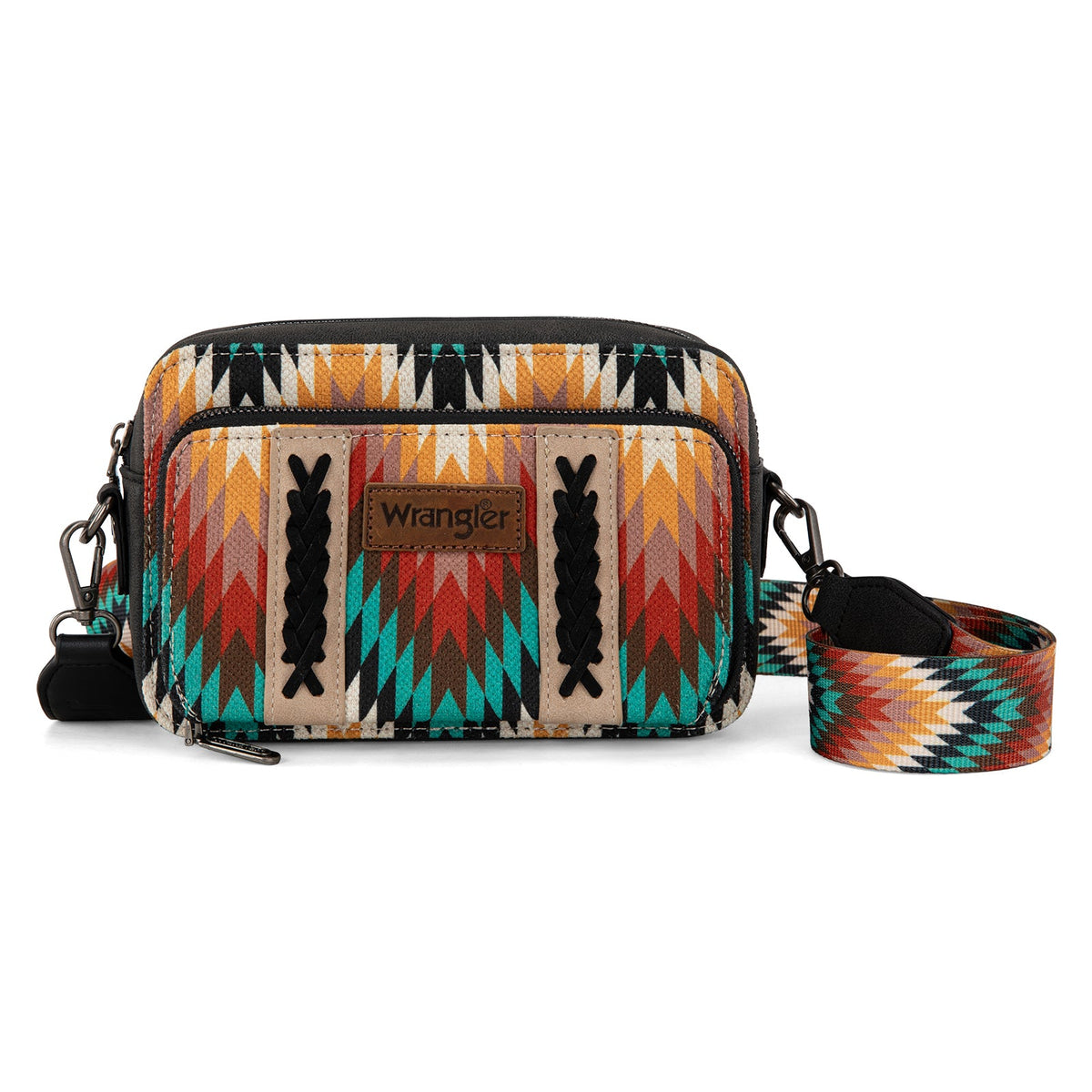 Wrangler South West Aztec Crossbody - Multi-colour Black