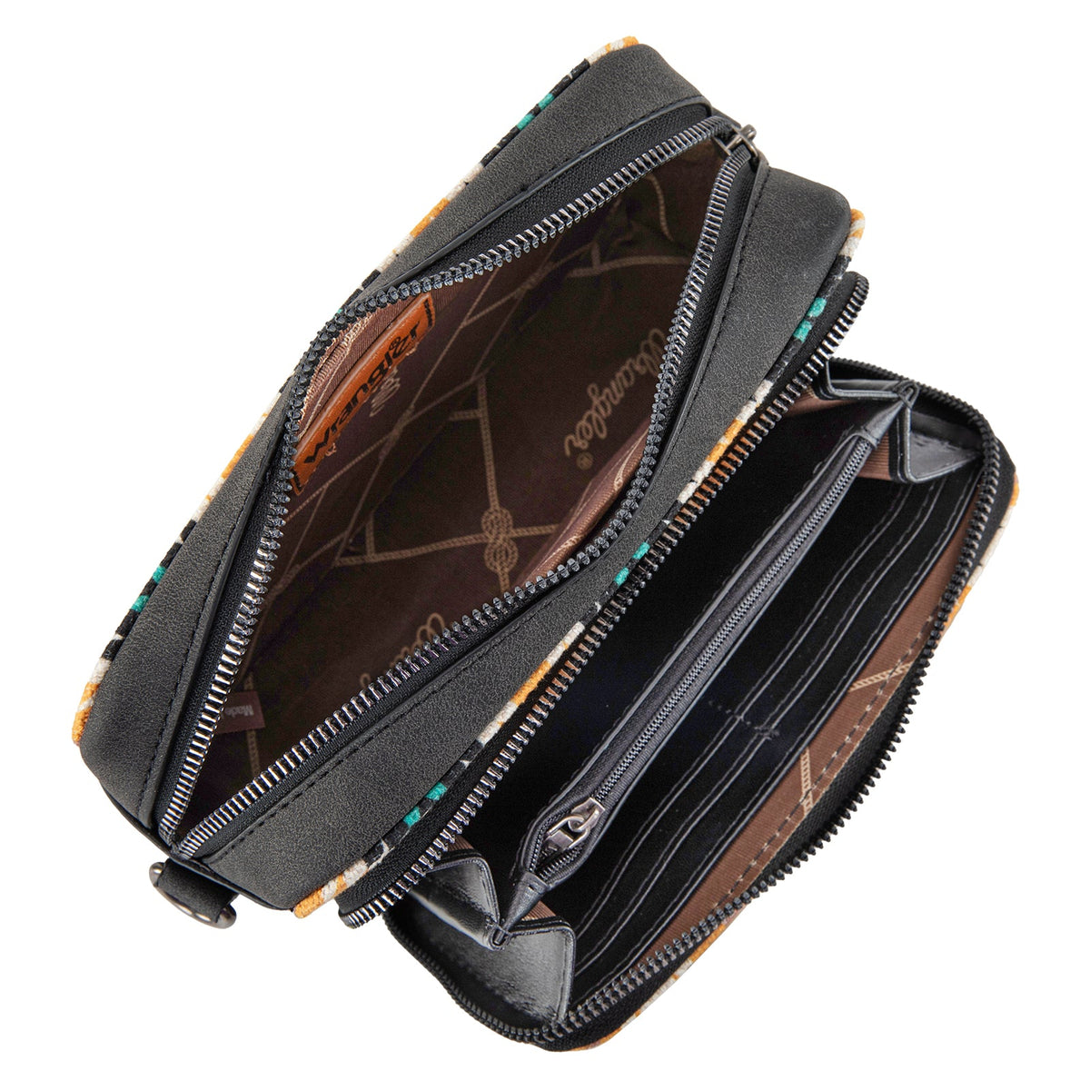 Wrangler South West Aztec Crossbody - Multi-colour Black