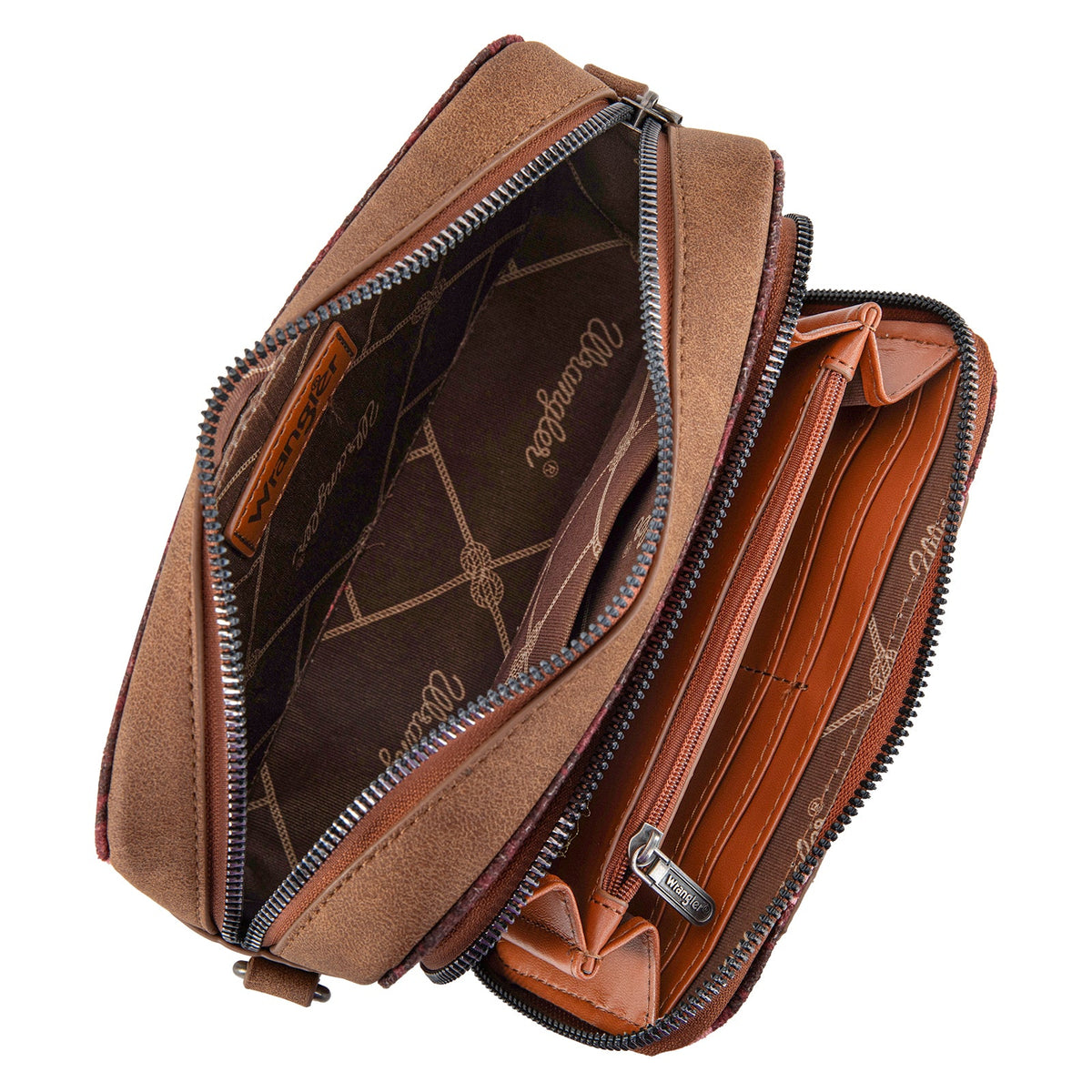 Wrangler South West Aztec Crossbody - Dark Pink