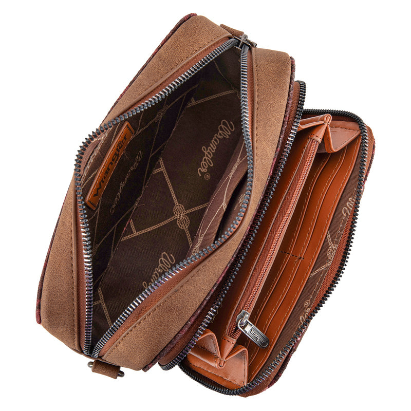 Wrangler South West Aztec Crossbody - Dark Pink