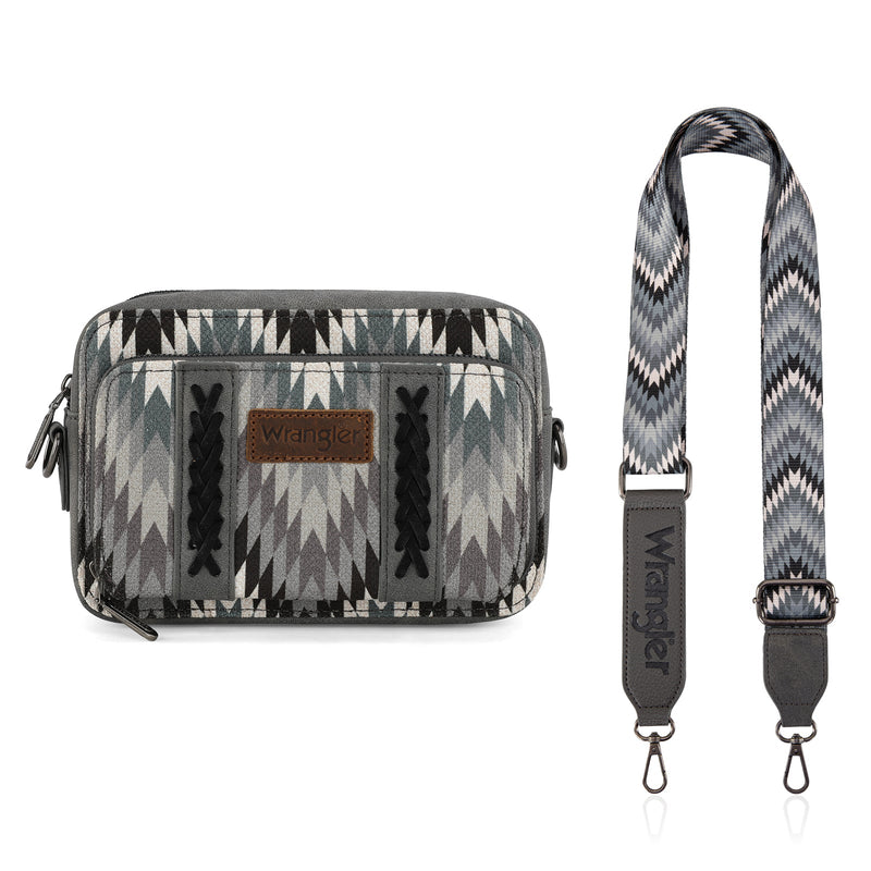 Wrangler South West Aztec Crossbody - Gray