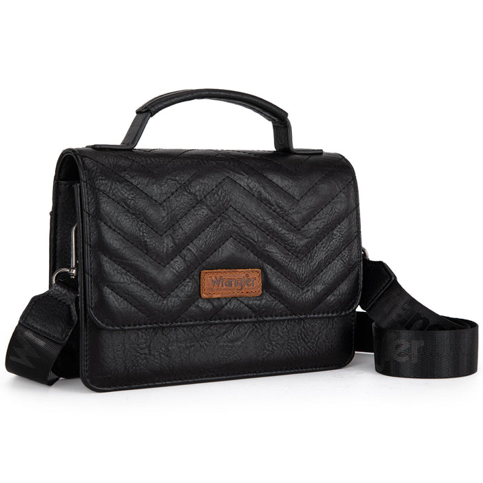 Wrangler Mini Top Handle Crossbody/Wallet/Card Case Set - Black