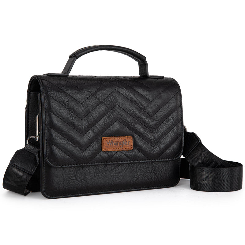 Wrangler Mini Top Handle Crossbody/Wallet/Card Case Set - Black