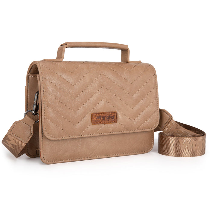 Wrangler Mini Top Handle Crossbody/Wallet/Card Case Set - Khaki