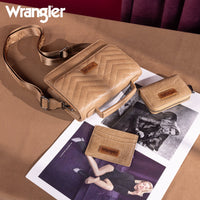 Wrangler Mini Top Handle Crossbody/Wallet/Card Case Set - Khaki