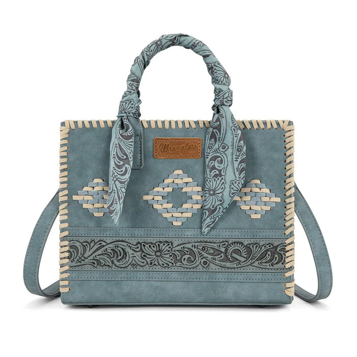 Wrangler Whipstitch Aztec Satchel Crossbody - Jean (WG-HB-310-8120JN)