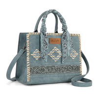 Wrangler Whipstitch Aztec Satchel Crossbody - Jean (WG-HB-310-8120JN)