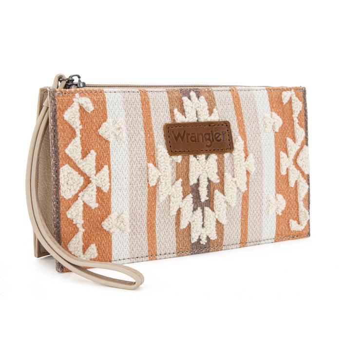 Wrangler Sherpa Aztec Canvas Clutch - Tan (WG313-181TN)