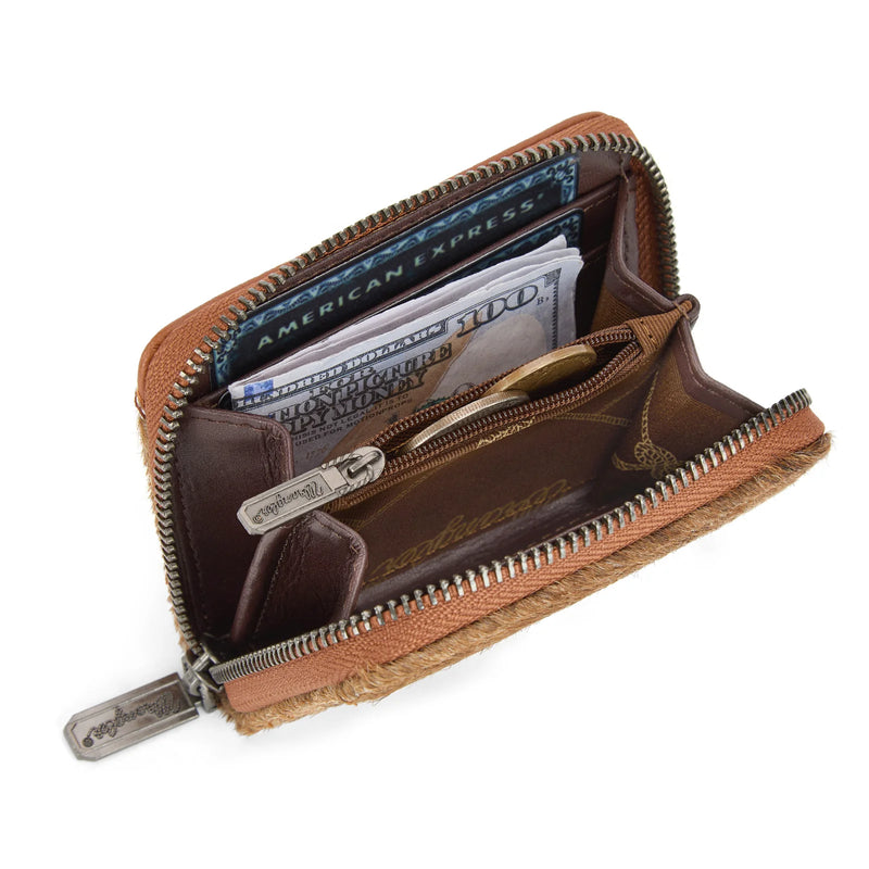 Wrangler Cowhide Coin Purse - Brown (WG322-W088BR)