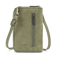 Wrangler Western Stitch Phone Wallet Crossbody - Green