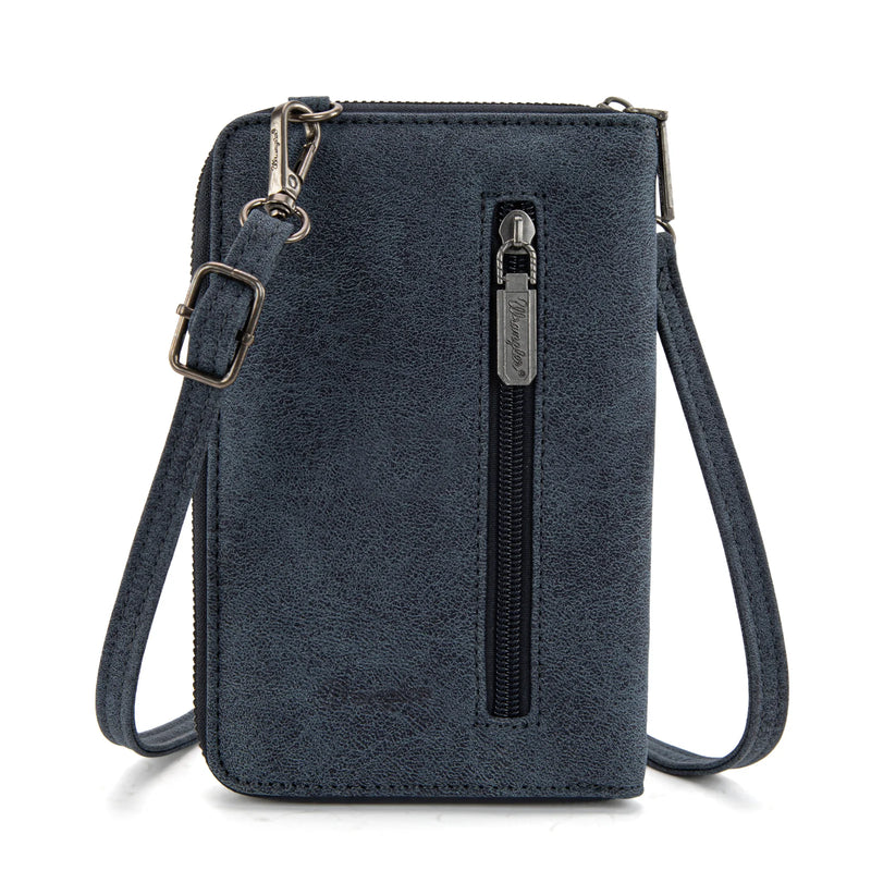 Wrangler Western Stitch Phone Wallet Crossbody - Navy