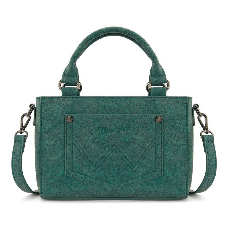 Wrangler Embroidered Swirl Mini Satchel Crossbody - Turquoise