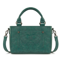 Wrangler Embroidered Swirl Mini Satchel Crossbody - Turquoise