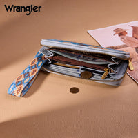 Wrangler Aztec Print RFID Zip Around Wallet - Jean (WG369-W122JN)