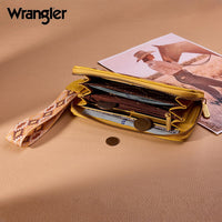 Wrangler Aztec Print RFID Zip Around Wallet - Mustard (WG369-W122MST)