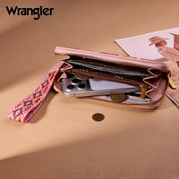 Wrangler Aztec Print RFID Zip Around Wallet - Pink (WG369-W122PK)