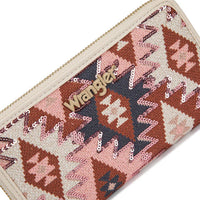 Wrangler Aztec Print RFID Zip Around Wallet - Tan (WG369-W122TN)