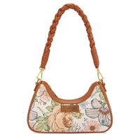 Wrangler Floral Print Braided Hobo Bag - Brown (WG438-818BR)