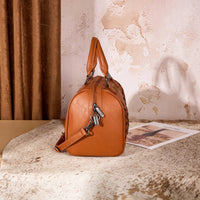 Wrangler Stitch Barrel Satchel Crossbody Bag - Brown