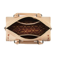 Wrangler Stitch Barrel Satchel Crossbody Bag - Tan