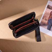Wrangler Western Stitch Zip Around Wristlet Wallet - Black (WG449-W130BK)