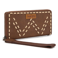 Wrangler Western Stitch Zip Around Wristlet Wallet - Coffee (WG449-W130CF)