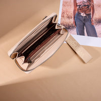 Wrangler Western Stitch Zip Around Wristlet Wallet - Tan (WG449-W130TN)