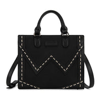 Wrangler Western Contrast Stitch Chevron Tote Bag - Black (WG456-8120BK)