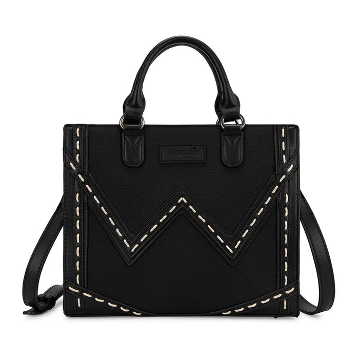 Wrangler Western Contrast Stitch Chevron Tote Bag - Black (WG456-8120BK)