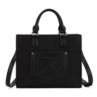 Wrangler Western Contrast Stitch Chevron Tote Bag - Black (WG456-8120BK)