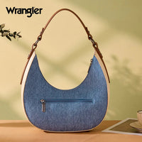 Wrangler Western Contrast Stitch Chevron Hobo Shoulder Bag - Jean (WG456-818JN)