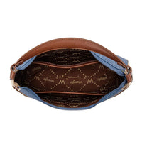 Wrangler Western Contrast Stitch Chevron Hobo Shoulder Bag - Jean (WG456-818JN)