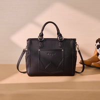 Wrangler Western Stitch & Embossed Chevron Satchel Tote Bag - Black (WG519-8300BK)