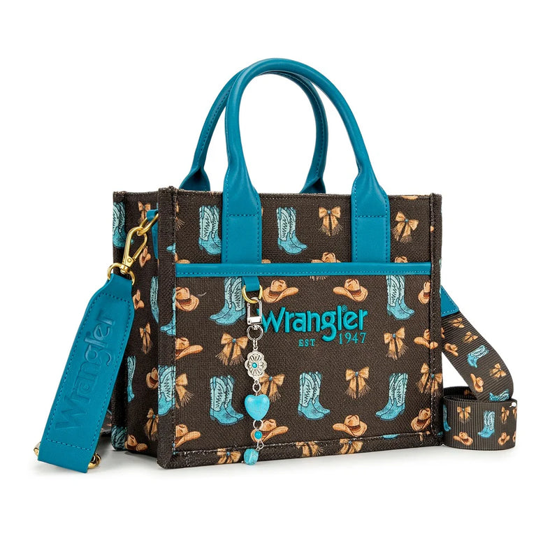 Wrangler Western Print Tote - Coffee (WG524-8120SCF)