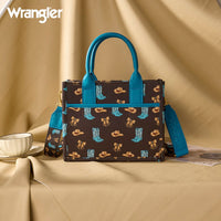 Wrangler Western Print Tote - Coffee (WG524-8120SCF)