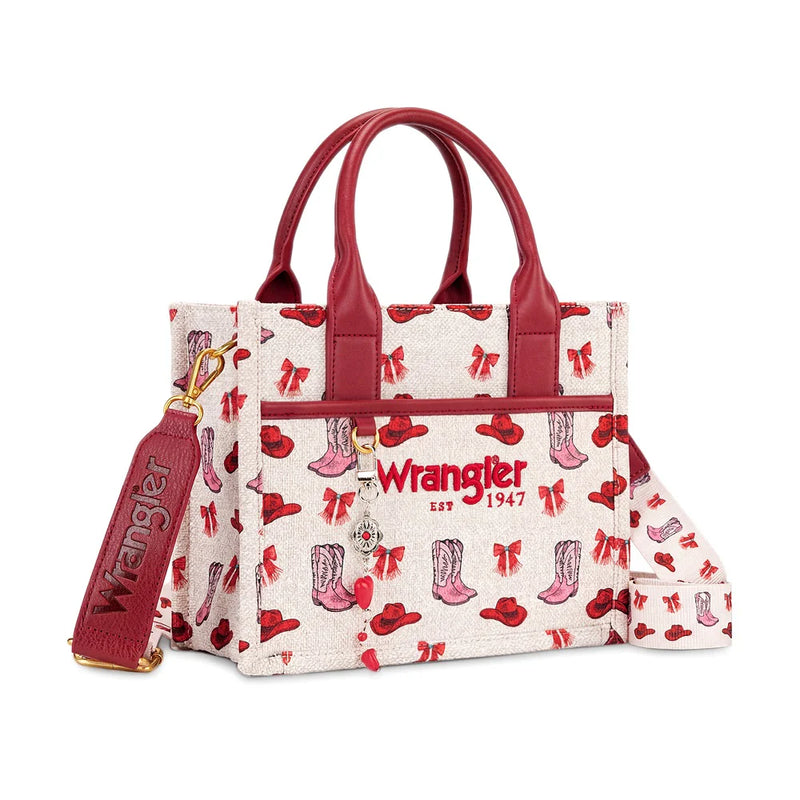 Wrangler Western Print Tote - Pink (WG524-8120SPK)