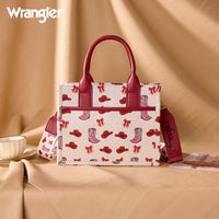 Wrangler Western Print Tote - Pink (WG524-8120SPK)