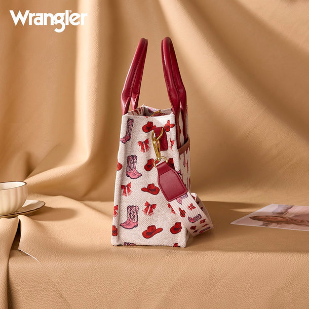 Wrangler Western Print Tote - Pink (WG524-8120SPK)