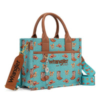 Wrangler Western Print Tote - Turquoise (WG524-8120STQ)