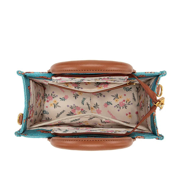 Wrangler Western Print Tote - Turquoise (WG524-8120STQ)