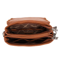 Wrangler Whipstitch Leopard Print Crossbody - Dark Brown (WG72-9360DBR)