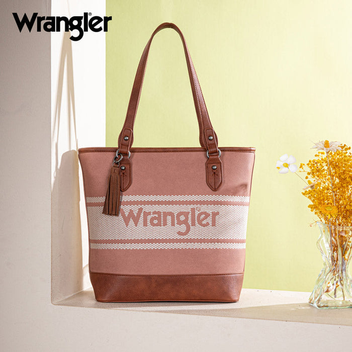 Wrangler Waxed Canvas Tote - Pink (WG171G-2002PK)
