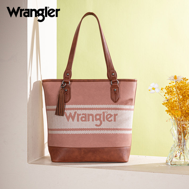 Wrangler Waxed Canvas Tote - Pink (WG171G-2002PK)