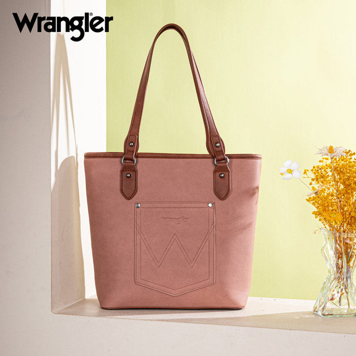 Wrangler Waxed Canvas Tote - Pink (WG171G-2002PK)