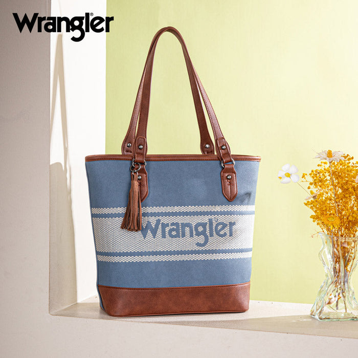 Wrangler Waxed Canvas Tote - Jean (WG171G-2002JN)